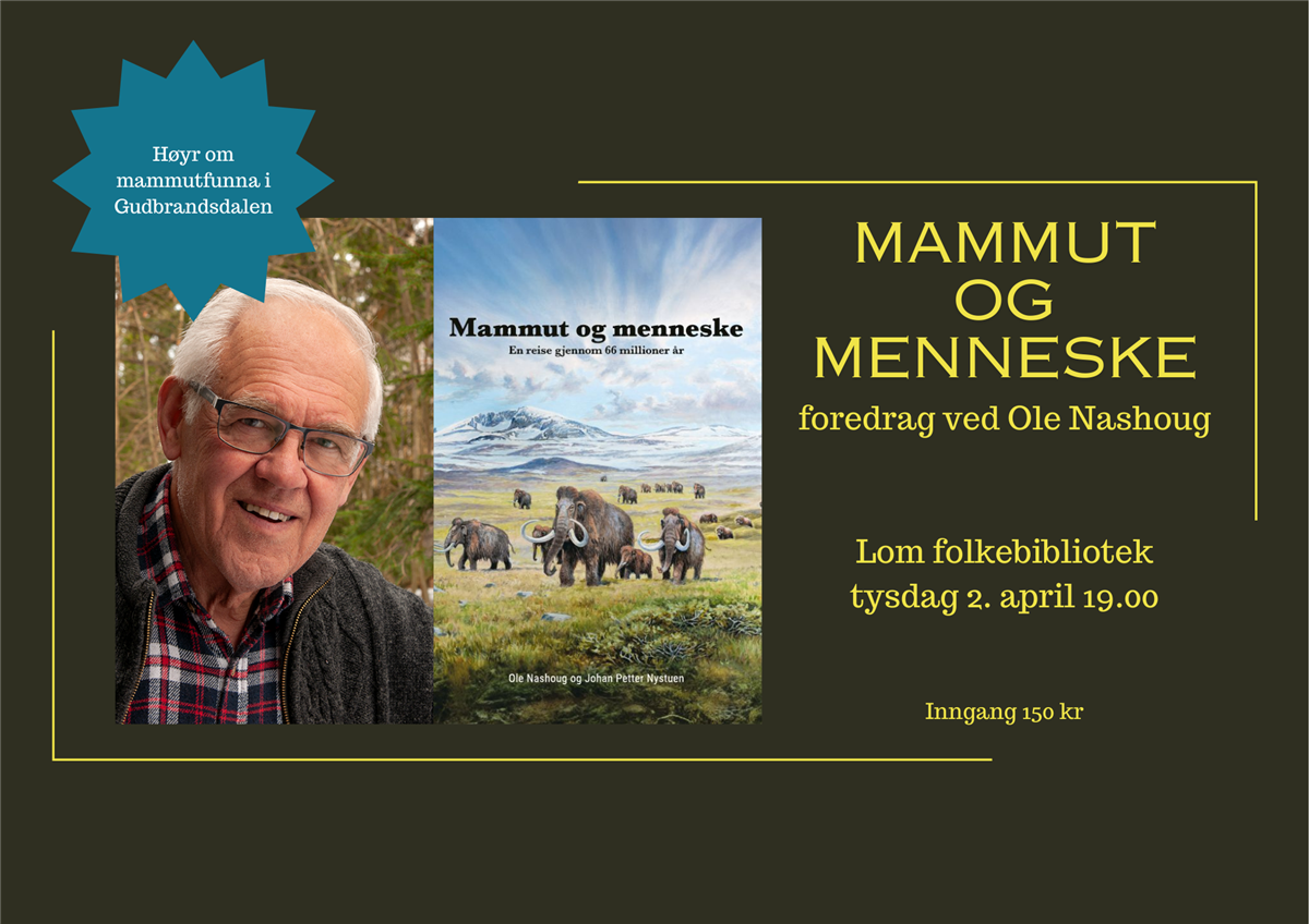 Plakat Mammut og menneske med Ole Nashoug - Klikk for stort bilde